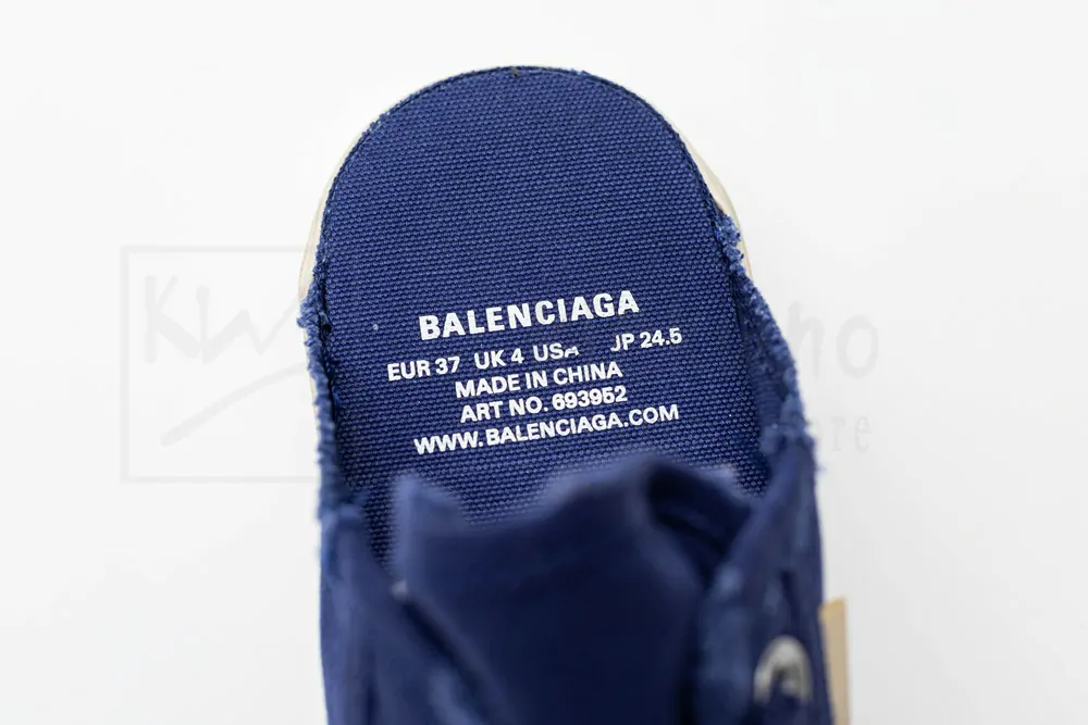 balenciaga paris sneaker mule in blue