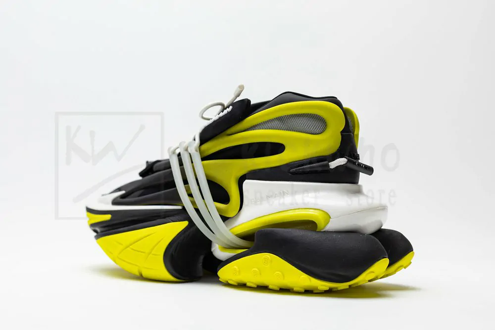 balmain unicorn low-topblack yellow