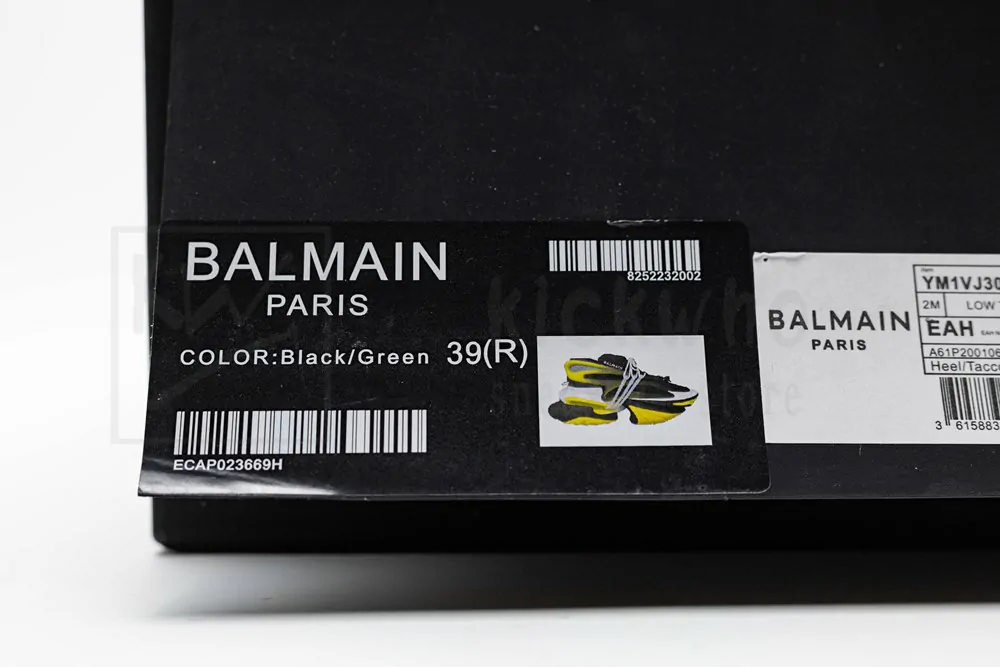 balmain unicorn low-topblack yellow