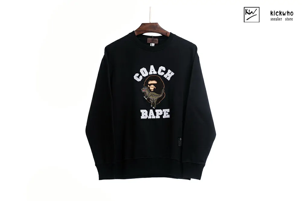 bapedinosaur crewneck black