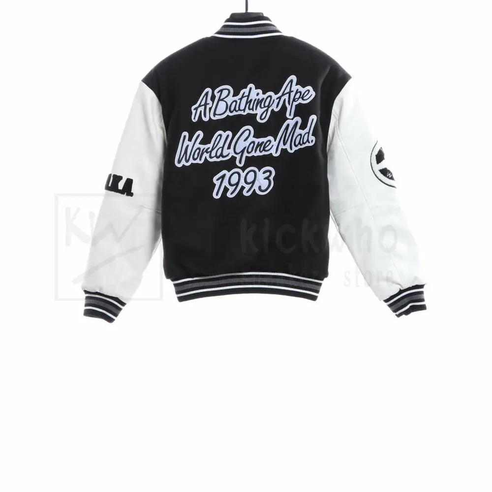 bape logo baseball jacket