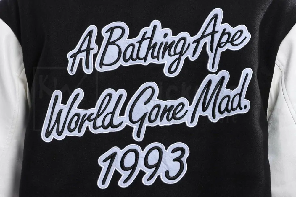 bape logo baseball jacket