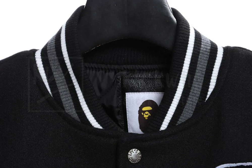 bape logo baseball jacket