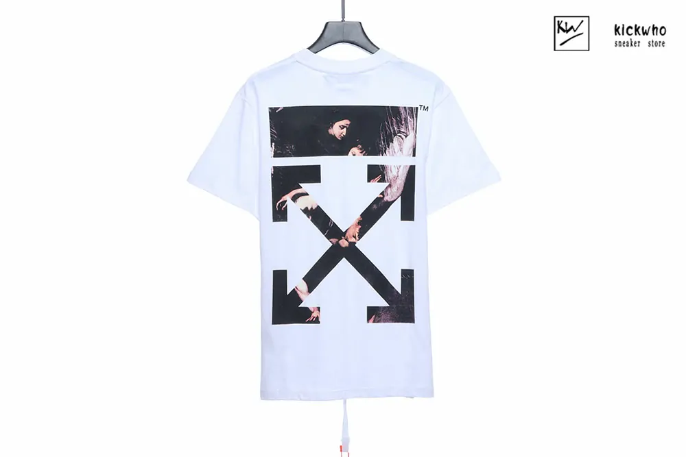 offwhite angel paint t-shirt white