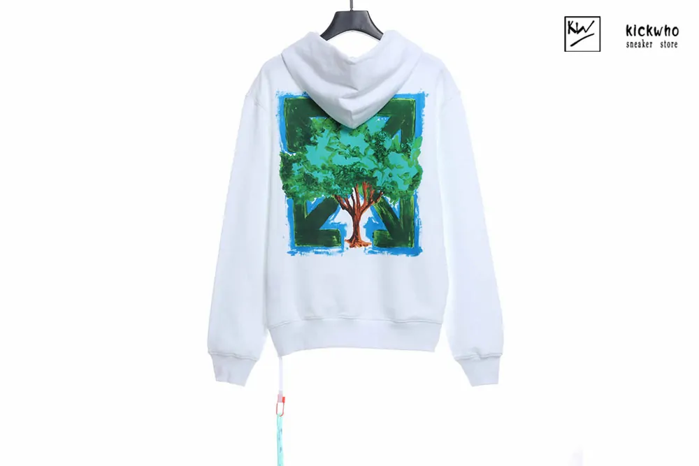 offwhite recycle-print tree hoodie