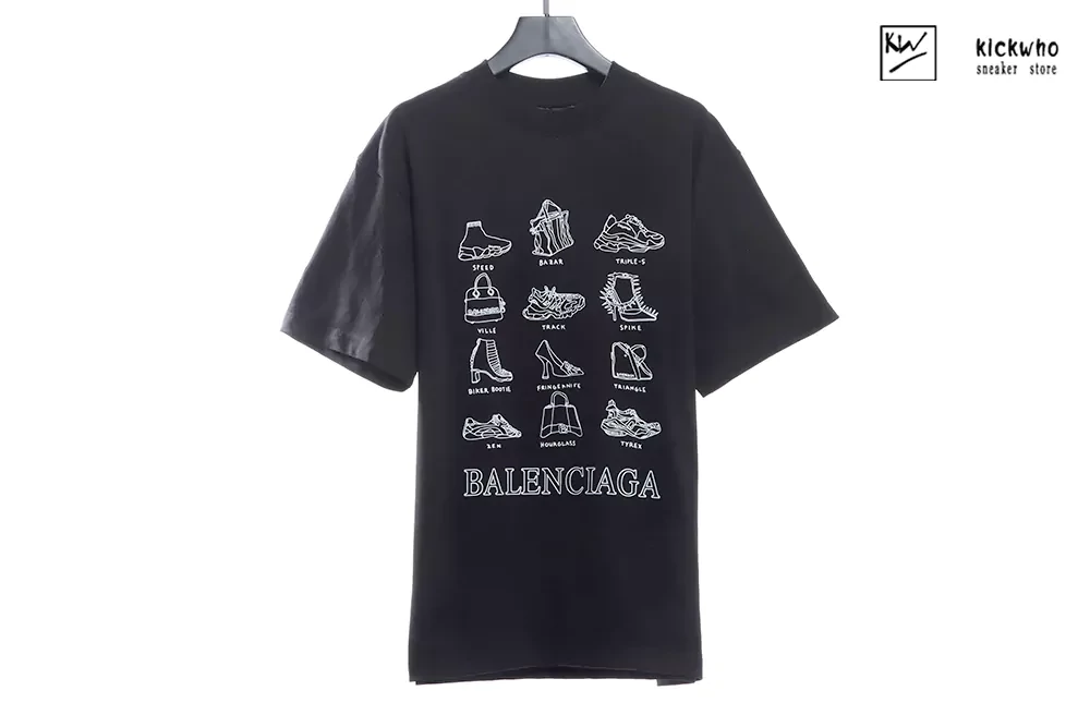 balenciaga ss21 shopping t-shirt black