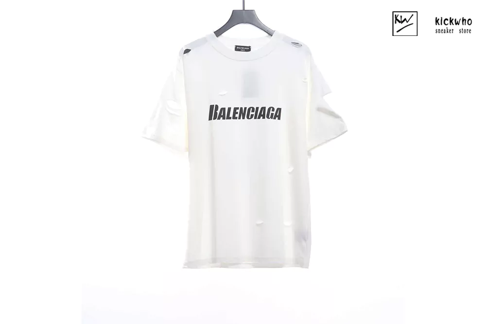 balenciaga broken style t-shirt white