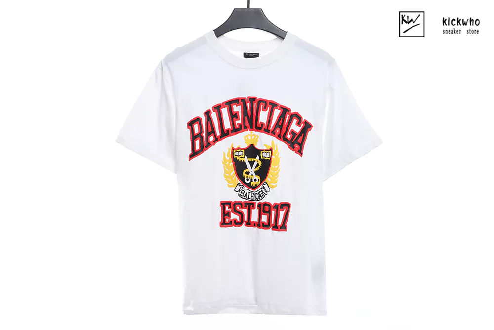 balenciaga turquoise t-shirt white