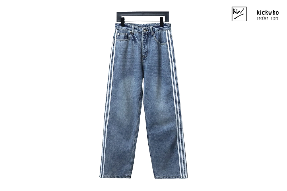 balenciaga x ad*s 23ss jeans blue