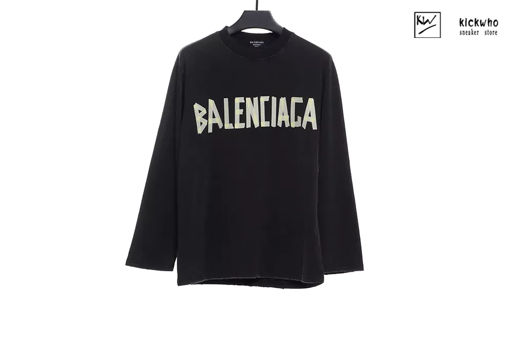 balenciaga bb long sleeve t-shirt black