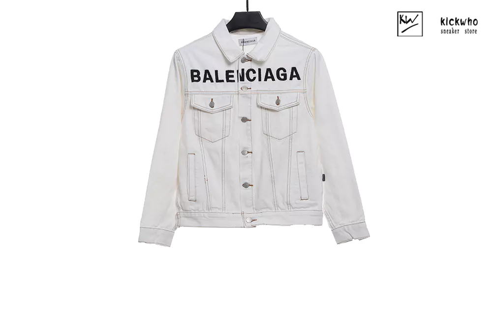 balenciaga white jean jacket