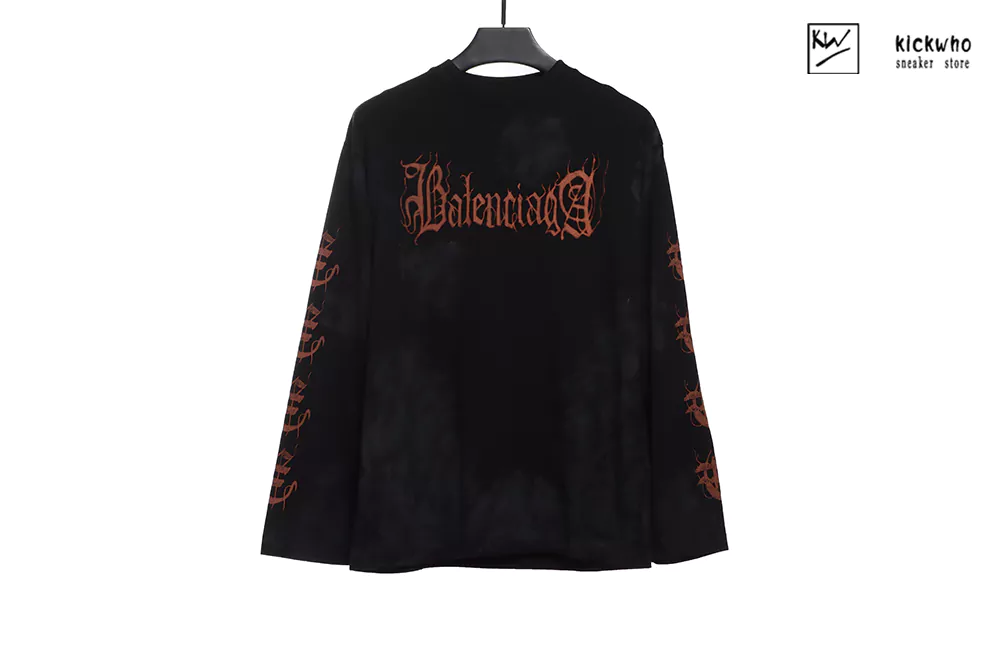 balenciaga sanskrit embroidered long sleeves