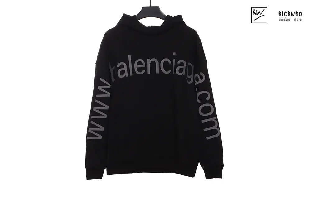 balenciaga chest arms logo hoodie black