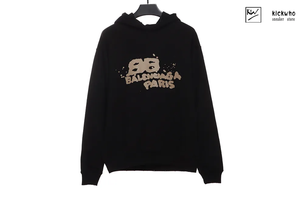 balenciaga dirty paris hoodie black