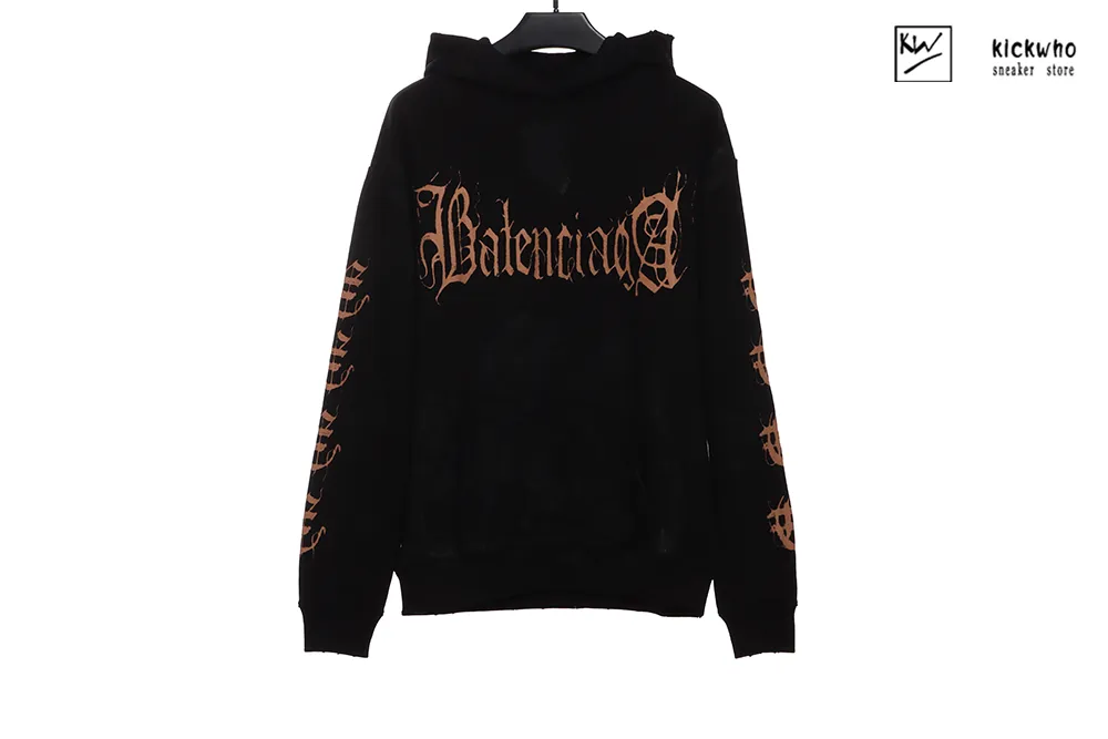 balenciaga sanskrit embroidered hoodie