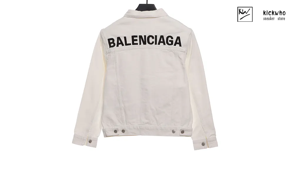 balenciaga classic back letter denim jacket