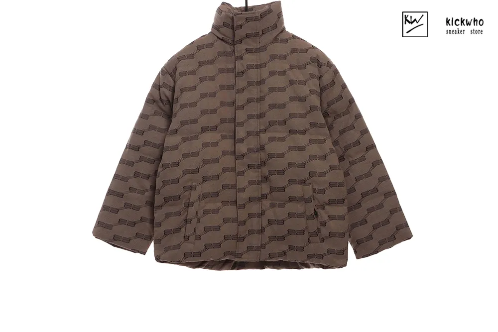 balenciaga lock print coat