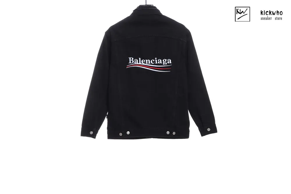 balenciaga x colette denim jacket black