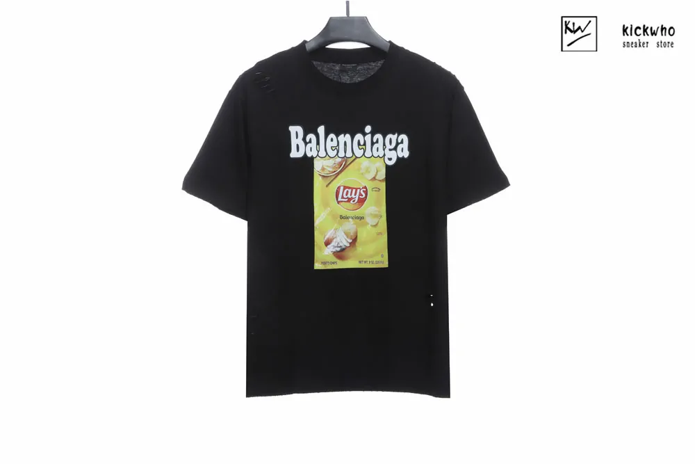 balenciaga x lay''s yellow t-shirt