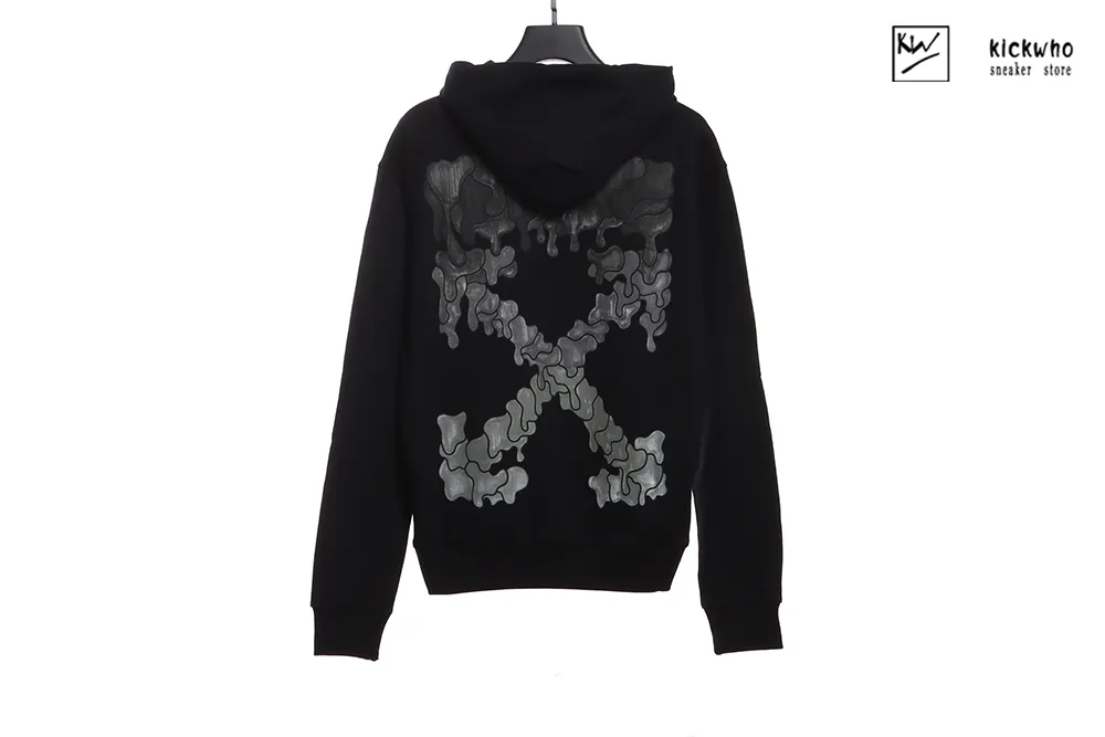 offwhite black and white melting arrow hoodie