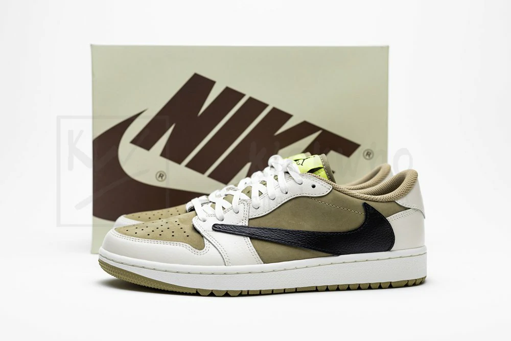 godkiller travis scott x air jordan 1 low golf neutral olive