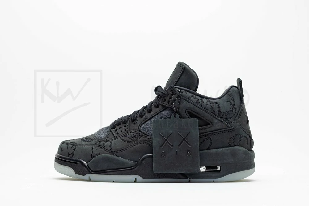 godkiller kaws x air jordan 4 retro black (size up to 16)