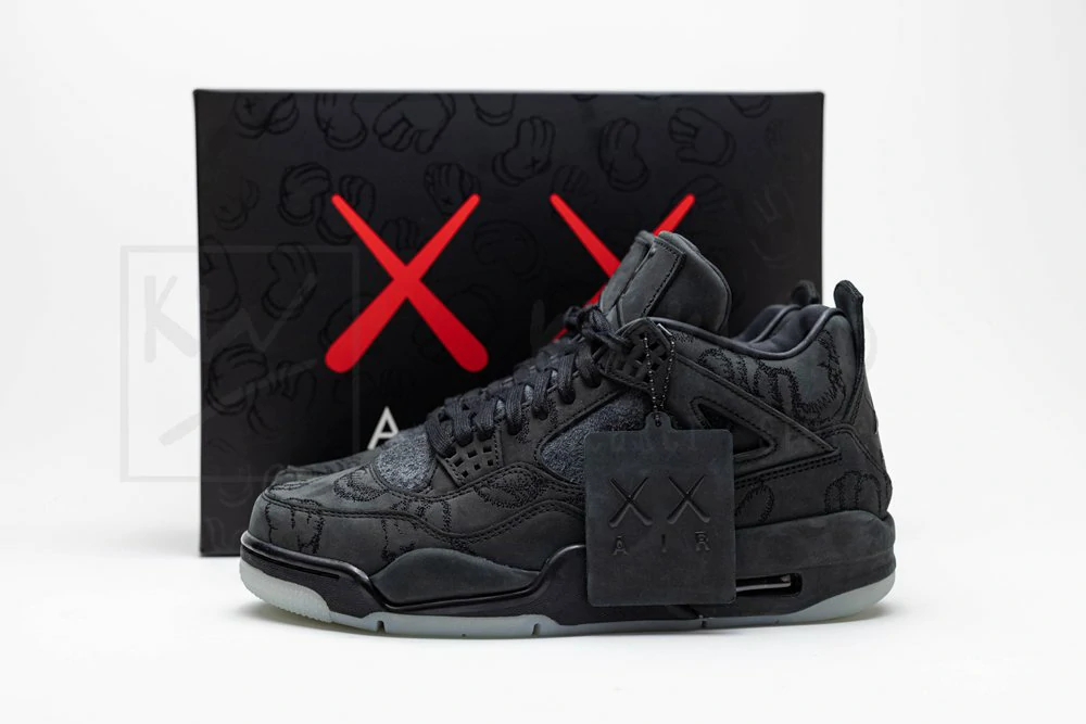 godkiller kaws x air jordan 4 retro black (size up to 16)