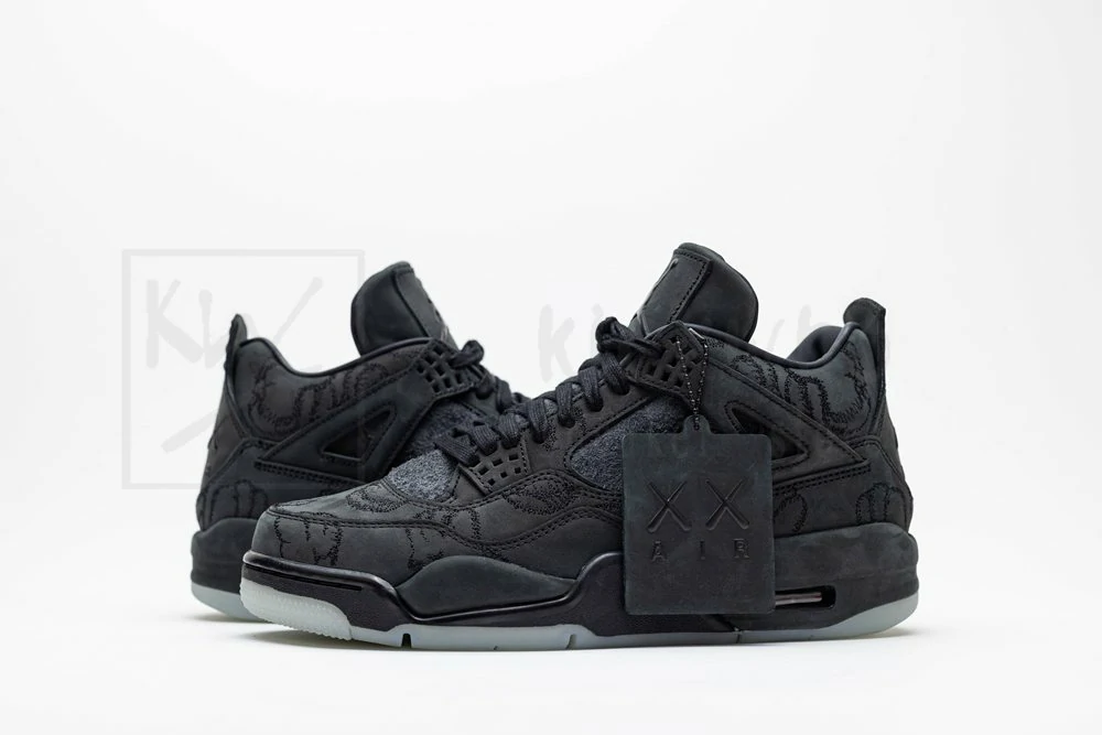 godkiller kaws x air jordan 4 retro black (size up to 16)