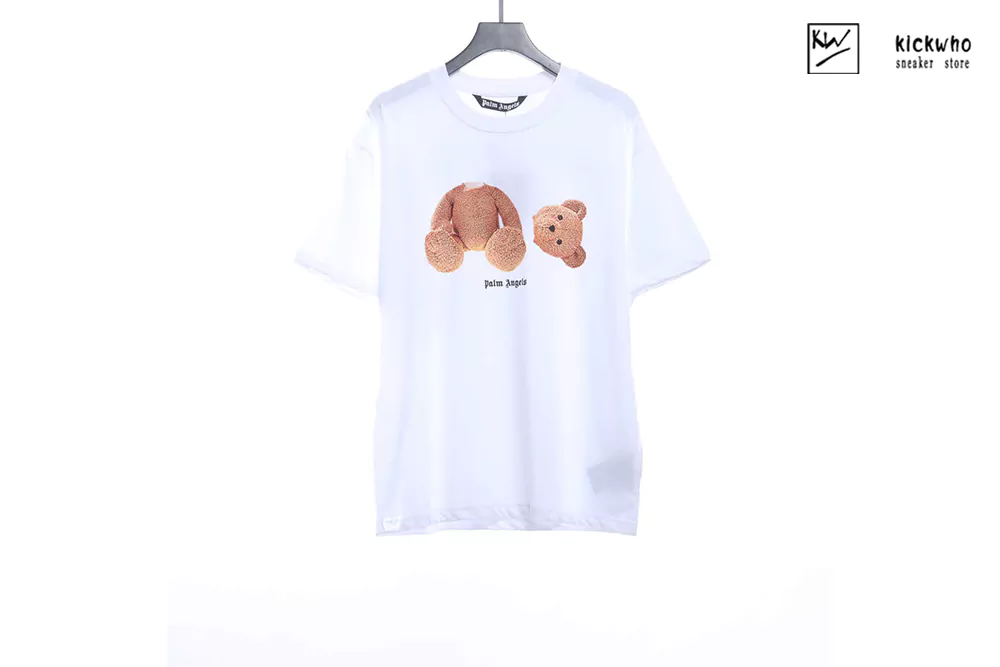 palm angels broken bear t-shirt brown/white