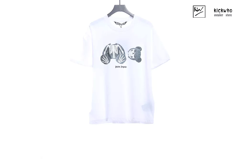 palm angels perspective bear tee white