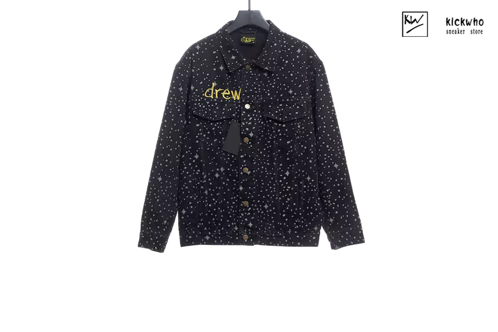 drew spicy ink denim coat black