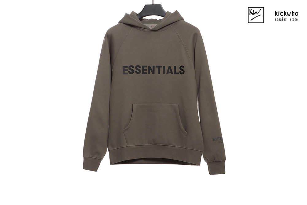 fog essentials offset printed hoodie green