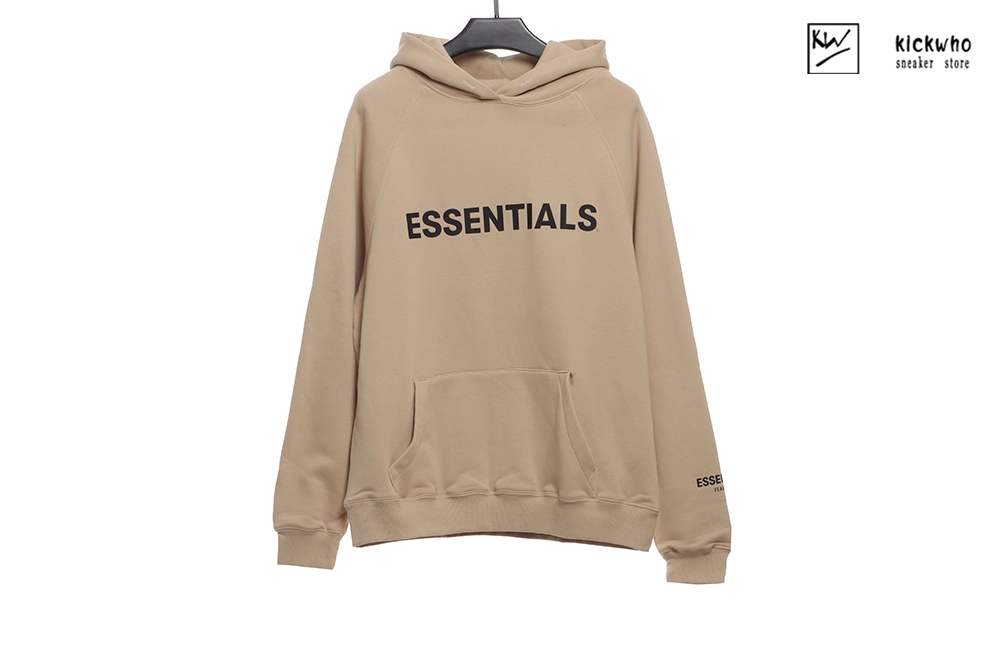 fog essentials offset printed hoodie khaki