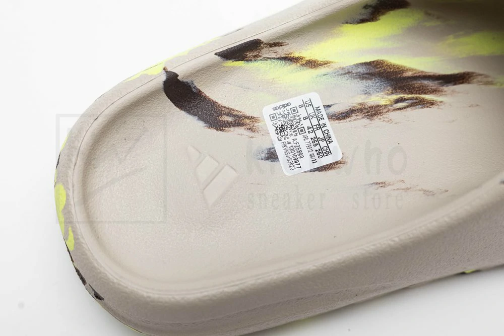 yeezy flaming slides yellow brown