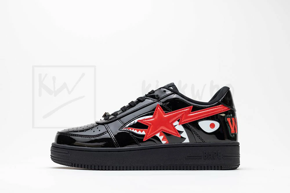 bapesta low m2 shark face - black