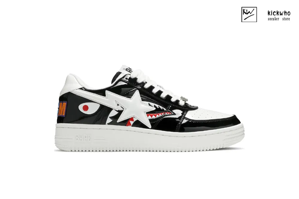 bapesta low m1 shark face - black