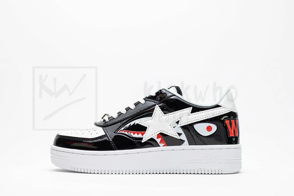 bapesta low m1 shark face - black