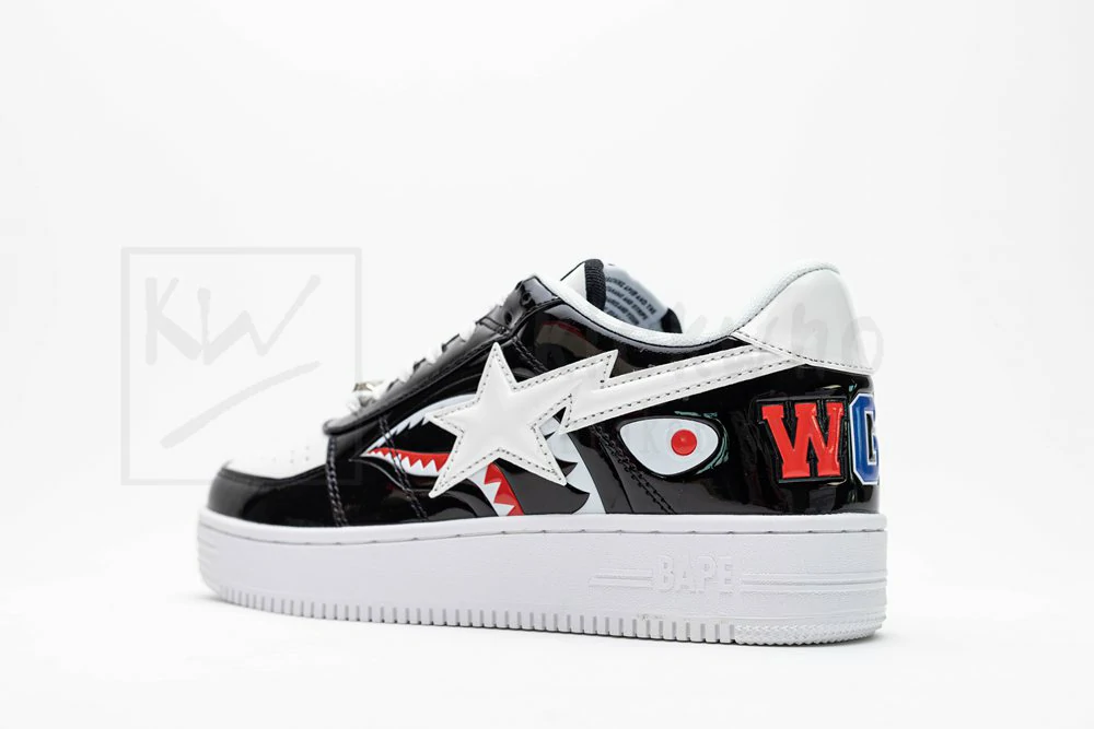 bapesta low m1 shark face - black