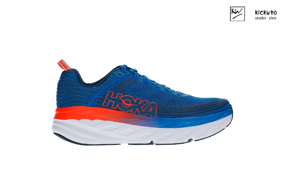 hoka bondi 6 blue red white