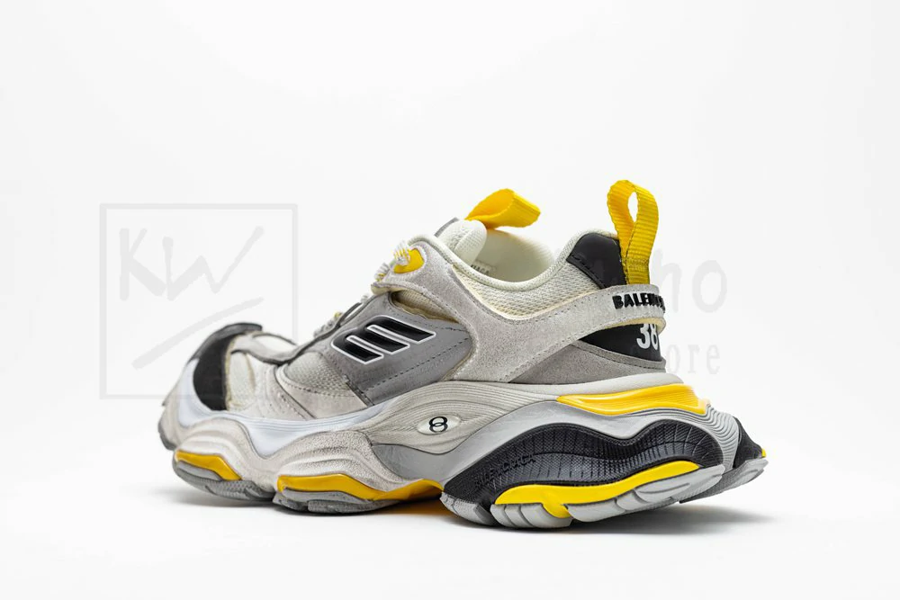 balenciaga cargo sneakers grey yellow