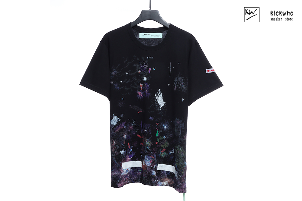 offwhite sky firework t-shirt black