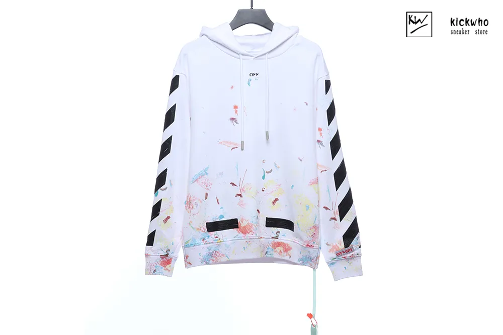 offwhite sky firework hoodie white