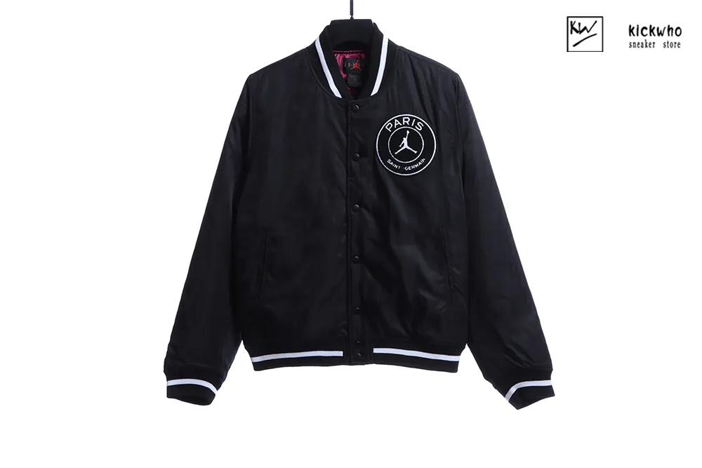 air jordan x psg varsity jacket black