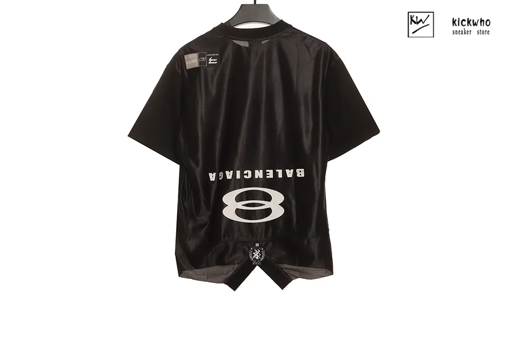 balenciaga embroidered jersey t-shirt black