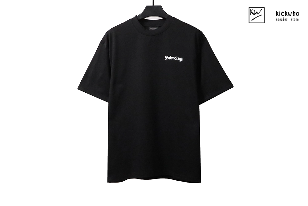 balenciaga graffiti small letter t-shirt black