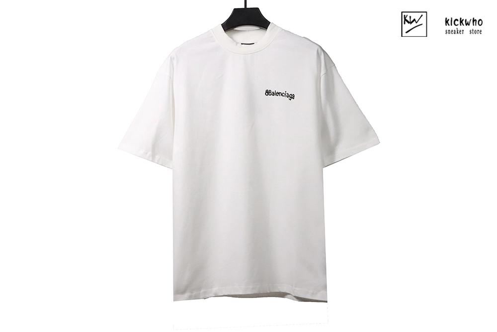 balenciaga graffiti small letter t-shirt white