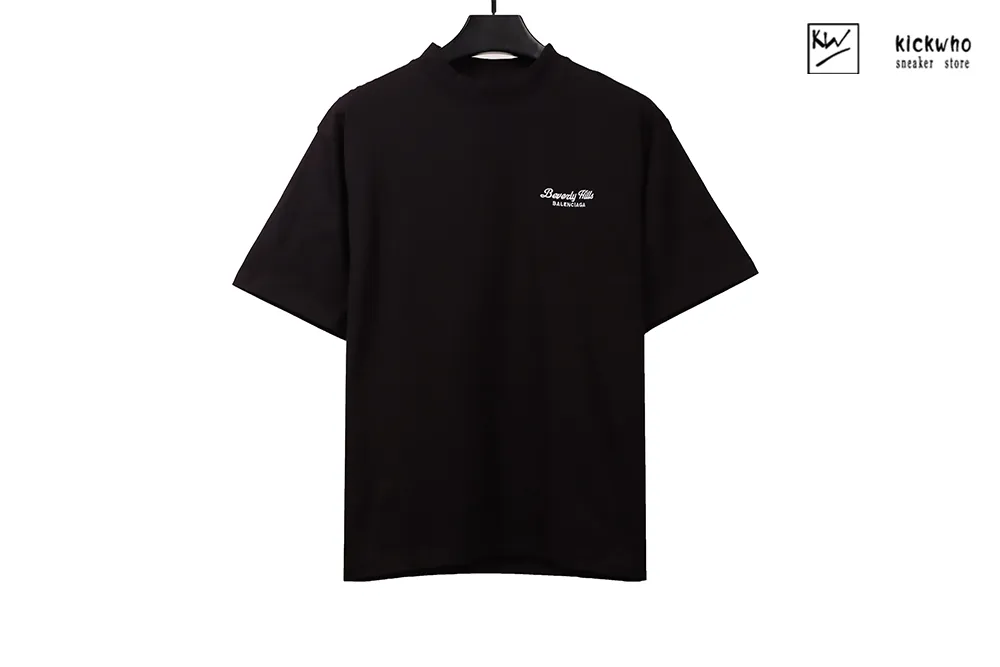 balenciaga letter embroidery t-shirt black