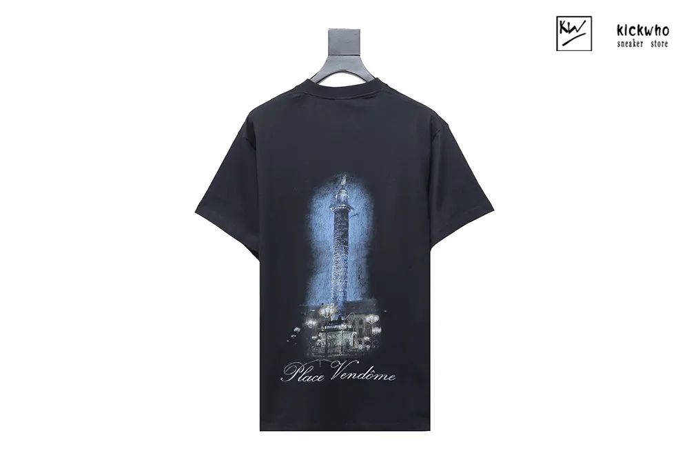 balenciaga & vogue lighthouse print t-shirt black