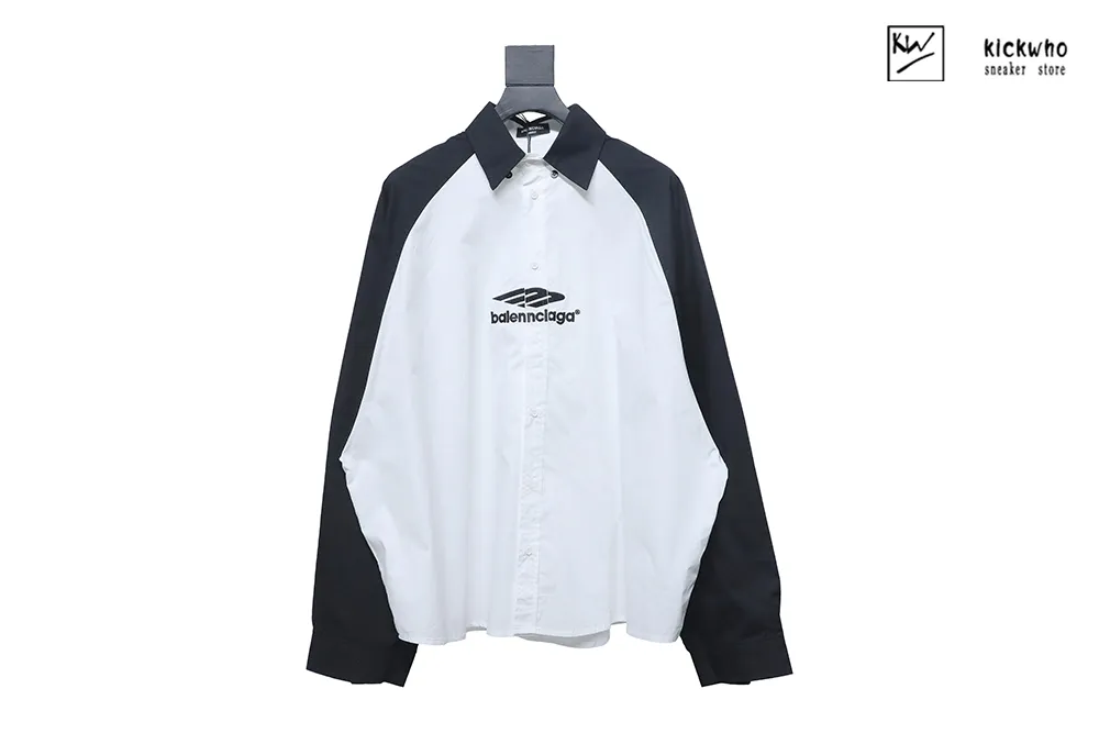 balenciaga panda 3b embroidery long sleeved shirt