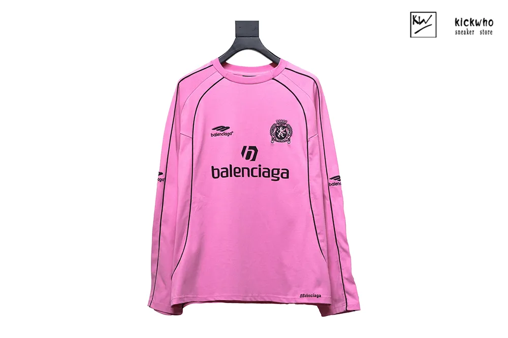 balenciaga miami soccer long sleeved shirt pink